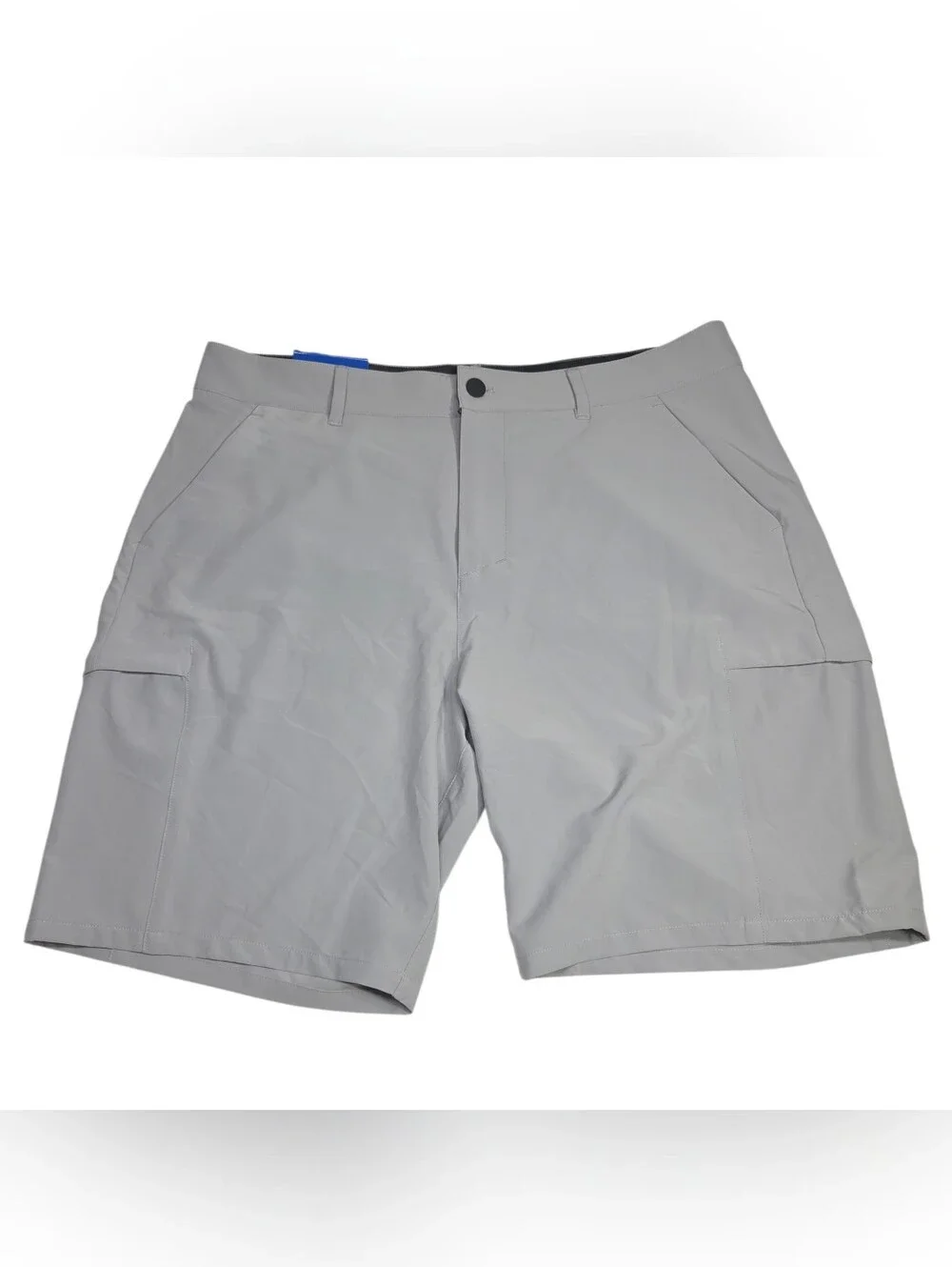 Men's Light Gray Cargo Shorts - Casual Utility Style. Size 36